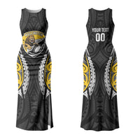 Wellington 2026 Rugby Custom Couples Matching Tank Maxi Dress and Hawaiian Shirt NZ Maori Silver Fern LT14 - Polynesian Pride