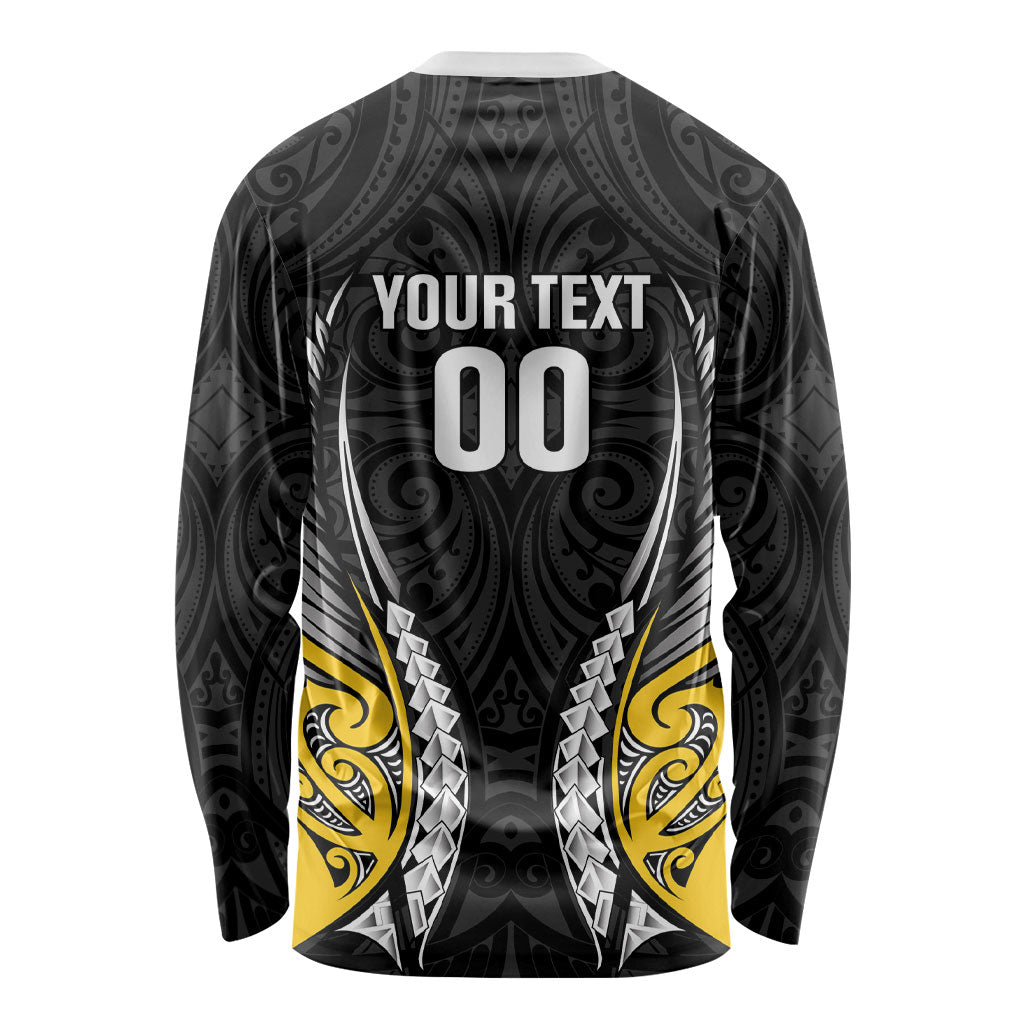 Wellington 2026 Rugby Custom Long Sleeve Shirt NZ Maori Silver Fern