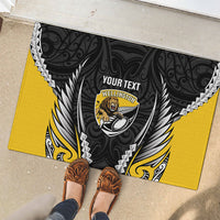 Wellington 2026 Rugby Custom Rubber Doormat NZ Maori Silver Fern