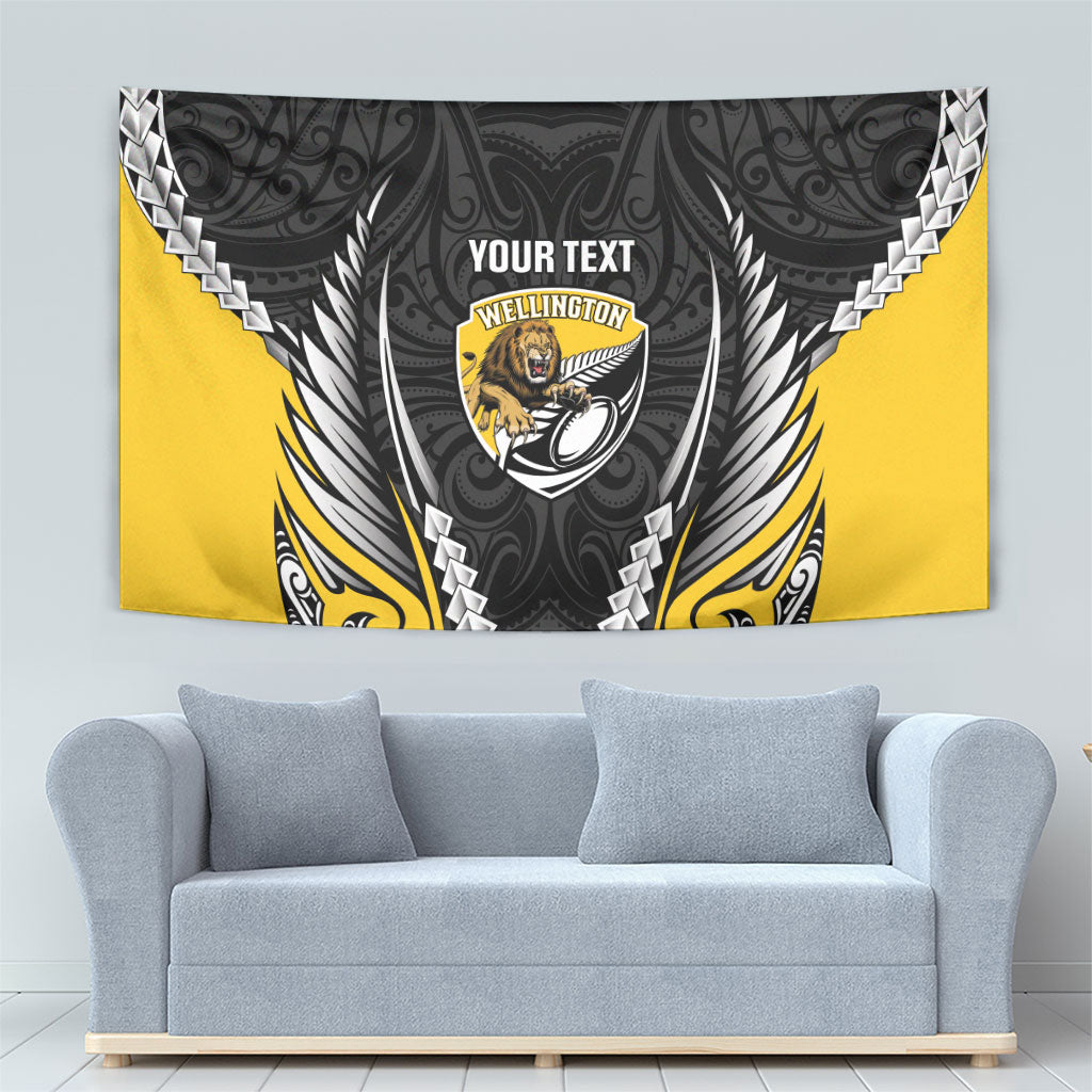 Wellington 2026 Rugby Custom Tapestry NZ Maori Silver Fern
