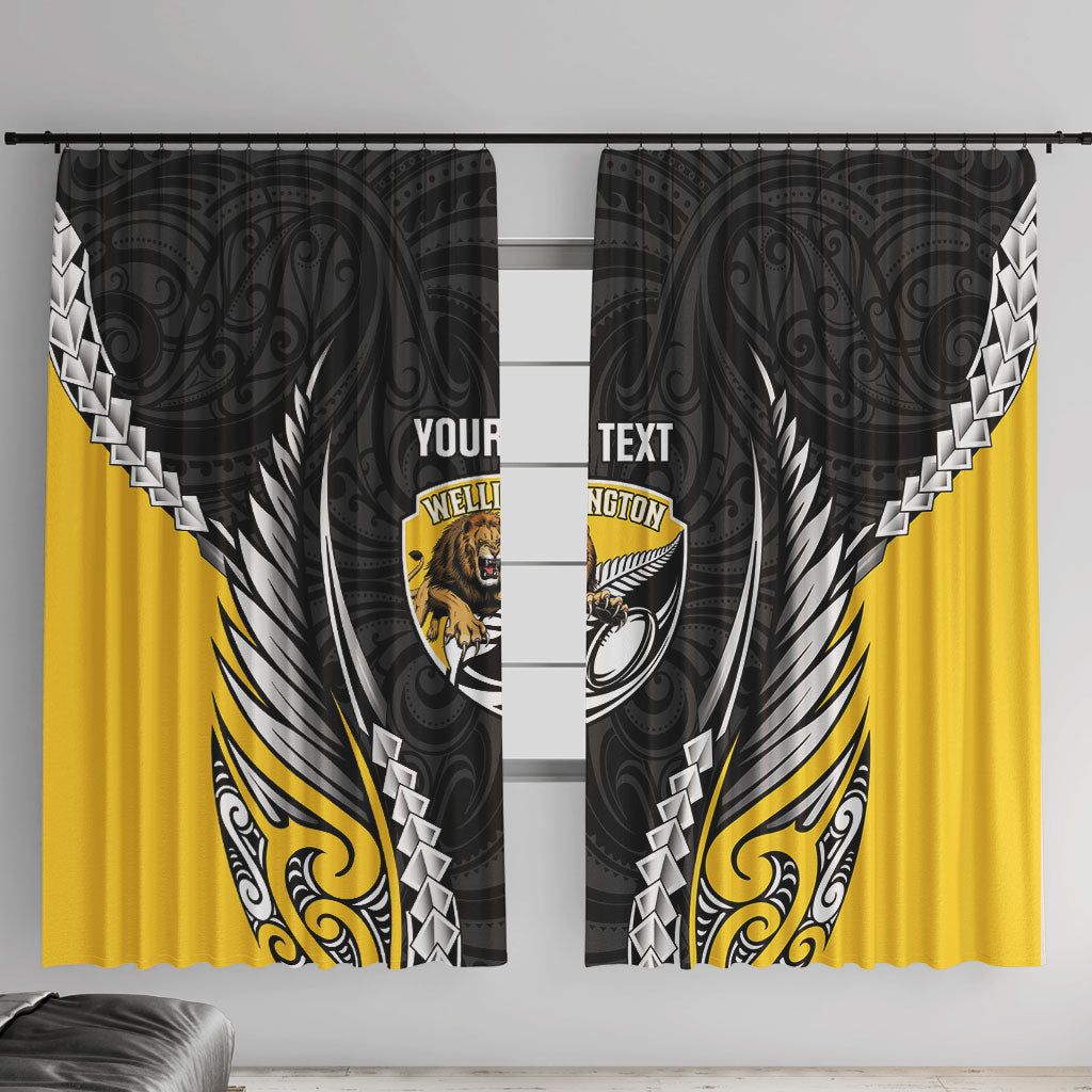 Wellington 2026 Rugby Custom Window Curtain NZ Maori Silver Fern