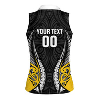 Wellington 2026 Rugby Custom Women Sleeveless Polo Shirt NZ Maori Silver Fern LT14 - Polynesian Pride
