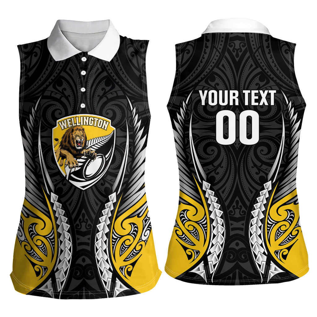 Wellington 2026 Rugby Custom Women Sleeveless Polo Shirt NZ Maori Silver Fern LT14 - Polynesian Pride