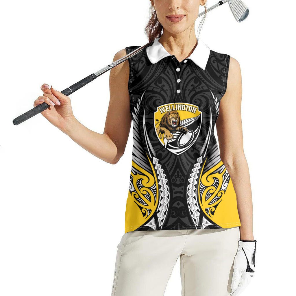 Wellington 2026 Rugby Custom Women Sleeveless Polo Shirt NZ Maori Silver Fern LT14 - Polynesian Pride
