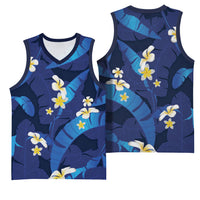Teal Purple Banana Leaf Hawaii Basketball Jersey Lau Maia Plumeria Tropical Summer Vibes