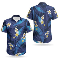 Teal Purple Banana Leaf Hawaii Couples Matching Summer Maxi Dress and Hawaiian Shirt Lau Maia Plumeria Tropical Summer Vibes LT14 - Polynesian Pride