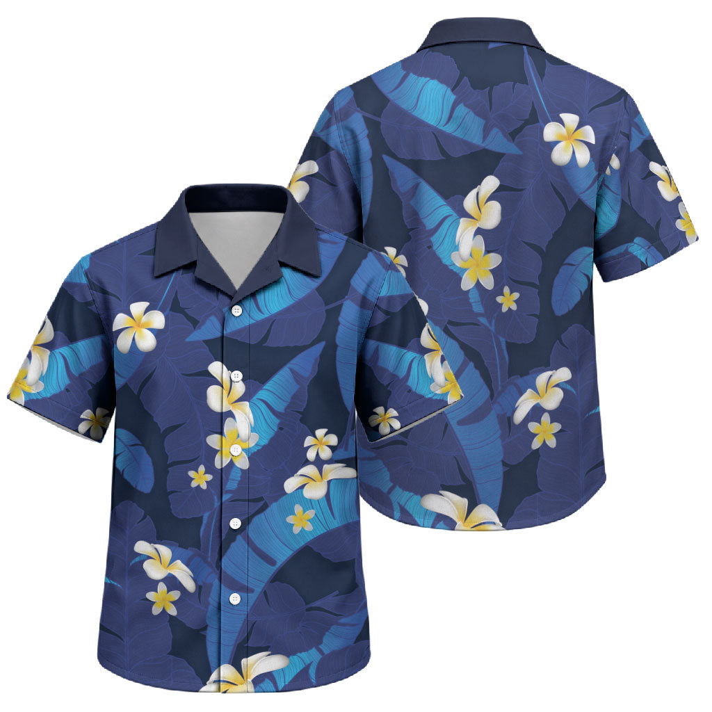 Teal Purple Banana Leaf Hawaii Family Matching Tank Maxi Dress and Hawaiian Shirt Lau Maia Plumeria Tropical Summer Vibes LT14 Son's Shirt Teal Purple - Polynesian Pride