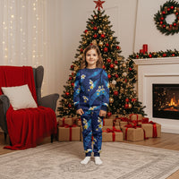 Teal Purple Banana Leaf Hawaii Christmas Pajama Set Lau Maia Plumeria Tropical Summer Vibes LT14 Kid Teal Purple - Polynesian Pride