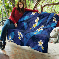 Teal Purple Banana Leaf Hawaii Quilt Lau Maia Plumeria Tropical Summer Vibes
