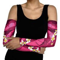 Pink Banana Leaf Hawaii Arm Sleeves Lau Maia Plumeria Tropical Summer Vibes