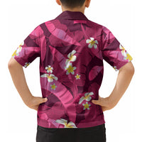 Pink Banana Leaf Hawaii Hawaiian Shirt Lau Maia Plumeria Tropical Summer Vibes LT14 - Polynesian Pride