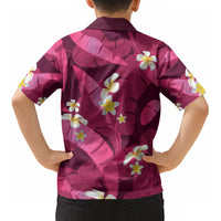Pink Banana Leaf Hawaii Kid Hawaiian Shirt Lau Maia Plumeria Tropical Summer Vibes