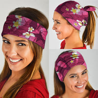 Pink Banana Leaf Hawaii Neck Gaiter Lau Maia Plumeria Tropical Summer Vibes