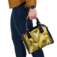 Yellow Banana Leaf Hawaii Shoulder Handbag Lau Maia Plumeria Tropical Summer Vibes