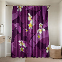 Purple Banana Leaf Hawaii Bathroom Set Lau Maia Plumeria Tropical Summer Vibes