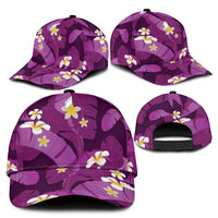 Purple Banana Leaf Hawaii Classic Cap Lau Maia Plumeria Tropical Summer Vibes LT14 - Polynesian Pride