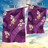 Purple Banana Leaf Hawaii Garden Flag Lau Maia Plumeria Tropical Summer Vibes LT14 - Polynesian Pride