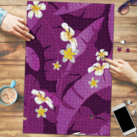 Purple Banana Leaf Hawaii Puzzle Lau Maia Plumeria Tropical Summer Vibes
