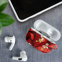 Red Banana Leaf Hawaii AirPods Case Lau Maia Plumeria Tropical Summer Vibes