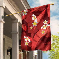 Red Banana Leaf Hawaii Garden Flag Lau Maia Plumeria Tropical Summer Vibes