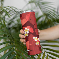 Red Banana Leaf Hawaii Skinny Tumbler Lau Maia Plumeria Tropical Summer Vibes