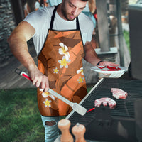Orange Banana Leaf Hawaii Apron Lau Maia Plumeria Tropical Summer Vibes