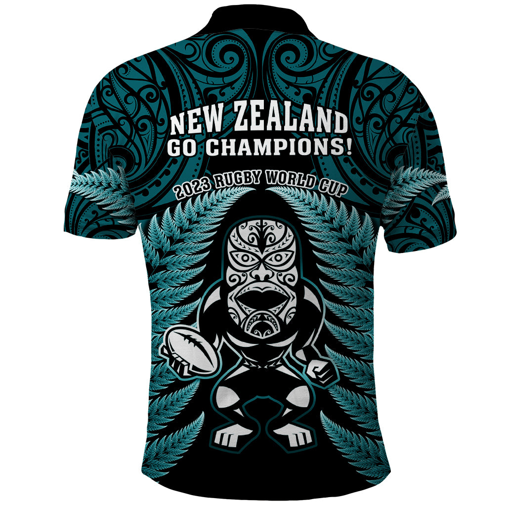 New Zealand Aotearoa Rugby Polo Shirt NZ Tiki With Maori Fern World Cup Turquoise Version LT14 - Polynesian Pride