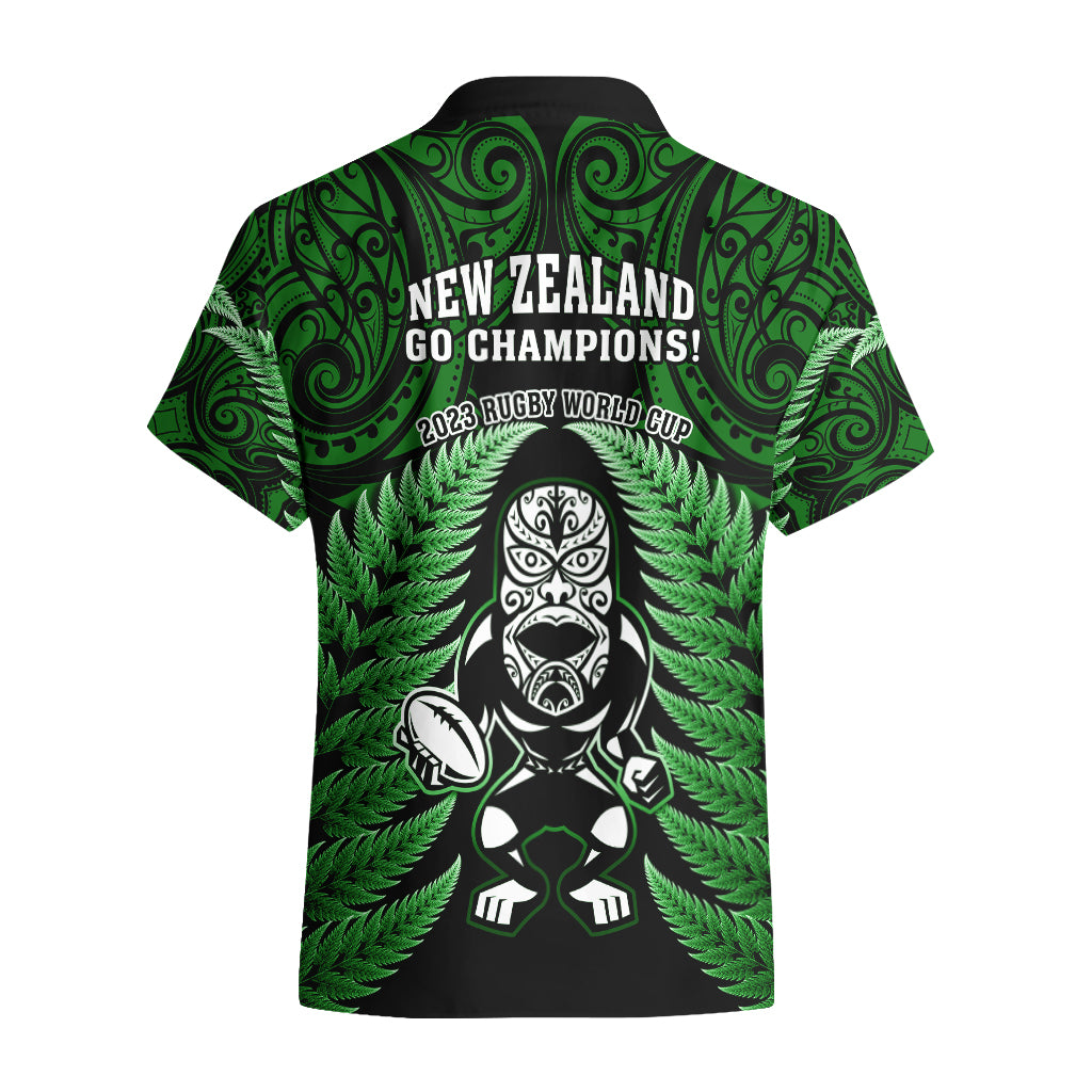 New Zealand Aotearoa Rugby Hawaiian Shirt NZ Tiki With Maori Fern World Cup Green Version LT14 - Polynesian Pride