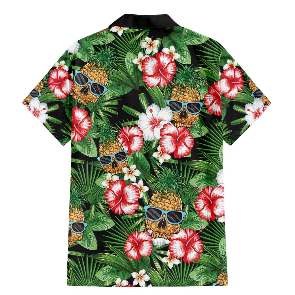 Pineapple Skull Aloha Hawaii Family Matching Mermaid Dress and Hawaiian Shirt Summer Vibes Tropical Seamless Pattern - Polynesian Pride