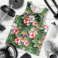 Pineapple Skull Aloha Hawaii Men Tank Top Summer Vibes Tropical Seamless Pattern - Polynesian Pride