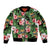 Pineapple Skull Aloha Hawaii Sleeve Zip Bomber Jacket Summer Vibes Tropical Seamless Pattern - Polynesian Pride