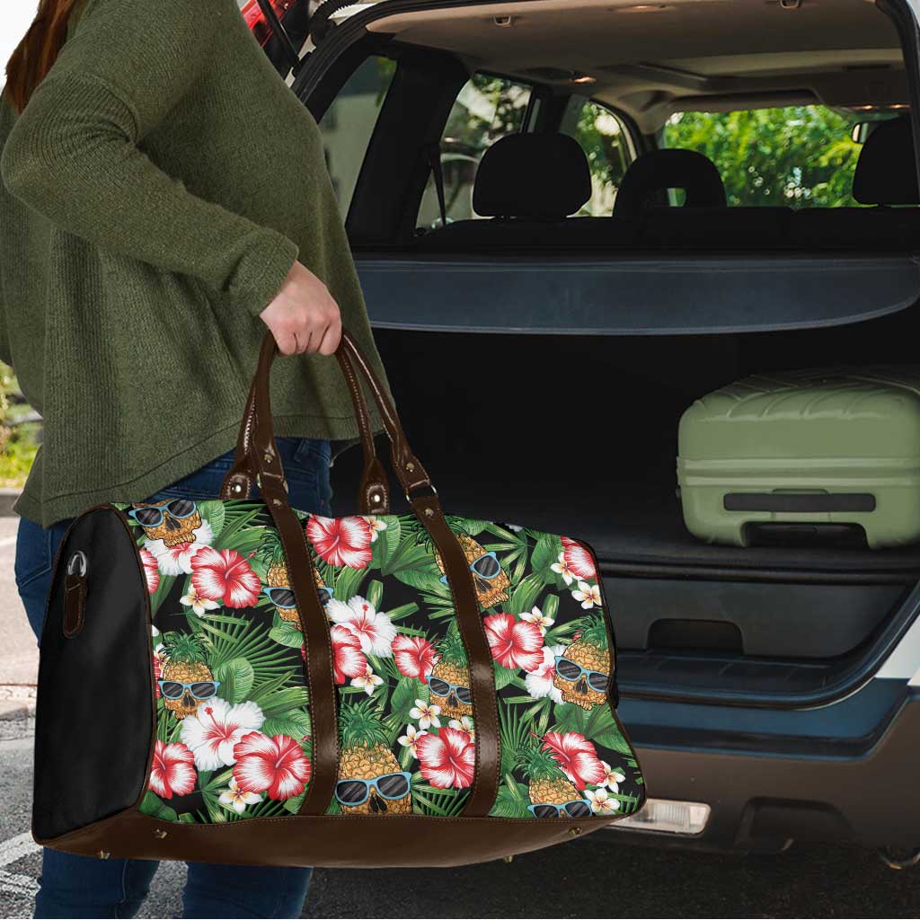 Pineapple Skull Aloha Hawaii Travel Bag Summer Vibes Tropical Seamless Pattern - Polynesian Pride