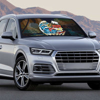 Aloha Hawaii Surfing Skull Auto Sun Shade Shaka Skeleton Ride The Waves - Polynesian Pride