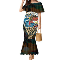 Aloha Hawaii Surfing Skull Mermaid Dress Shaka Skeleton Ride The Waves - Polynesian Pride