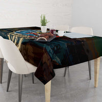 Aloha Hawaii Surfing Skull Tablecloth Shaka Skeleton Ride The Waves - Polynesian Pride