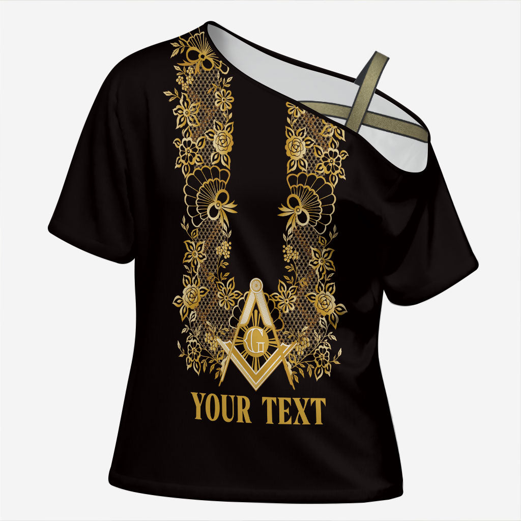 Personalised Filipino Freemasonry Cross Shoulder Shirt Masonic Barong Tagalog Inspired Ivory White LT14 Female Ivory White - Polynesian Pride