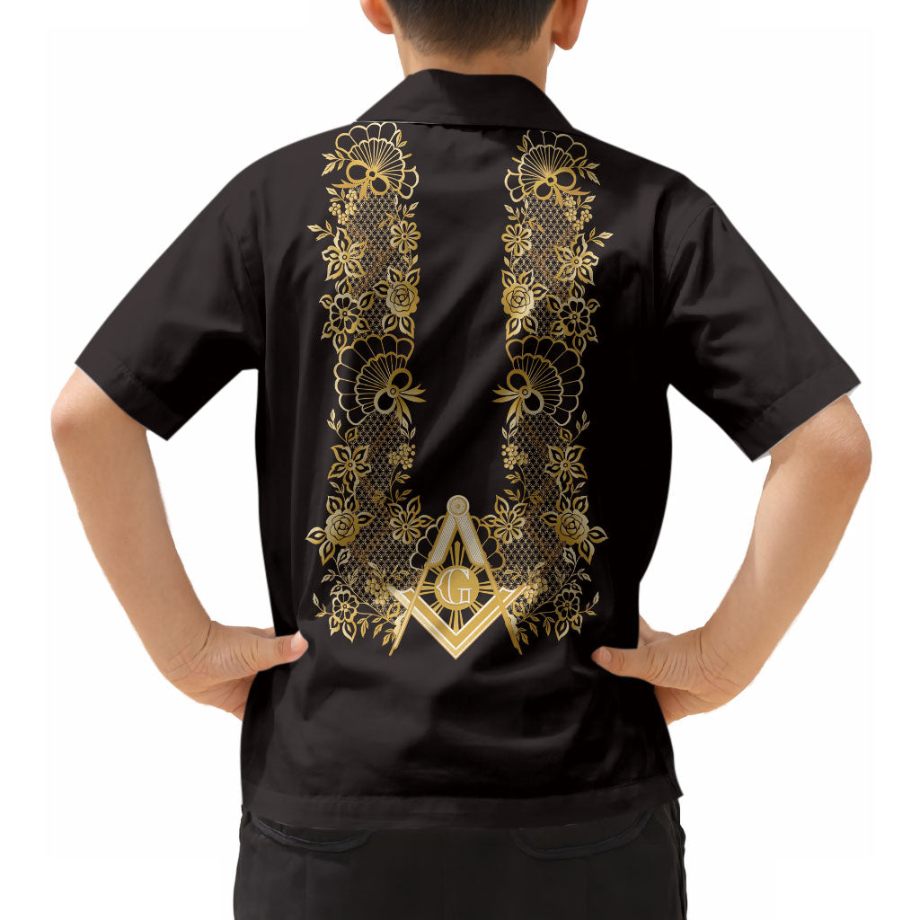 Personalised Filipino Freemasonry Hawaiian Shirt Masonic Barong Tagalog Inspired Ivory White LT14 - Polynesian Pride
