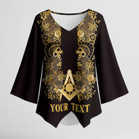 Personalised Filipino Freemasonry Kimono Sleeve Blouse Masonic Barong Tagalog Inspired Ivory White LT14 Female Ivory White - Polynesian Pride