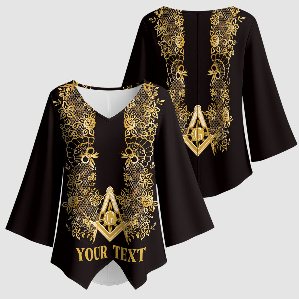 Personalised Filipino Freemasonry Kimono Sleeve Blouse Masonic Barong Tagalog Inspired Ivory White LT14 - Polynesian Pride