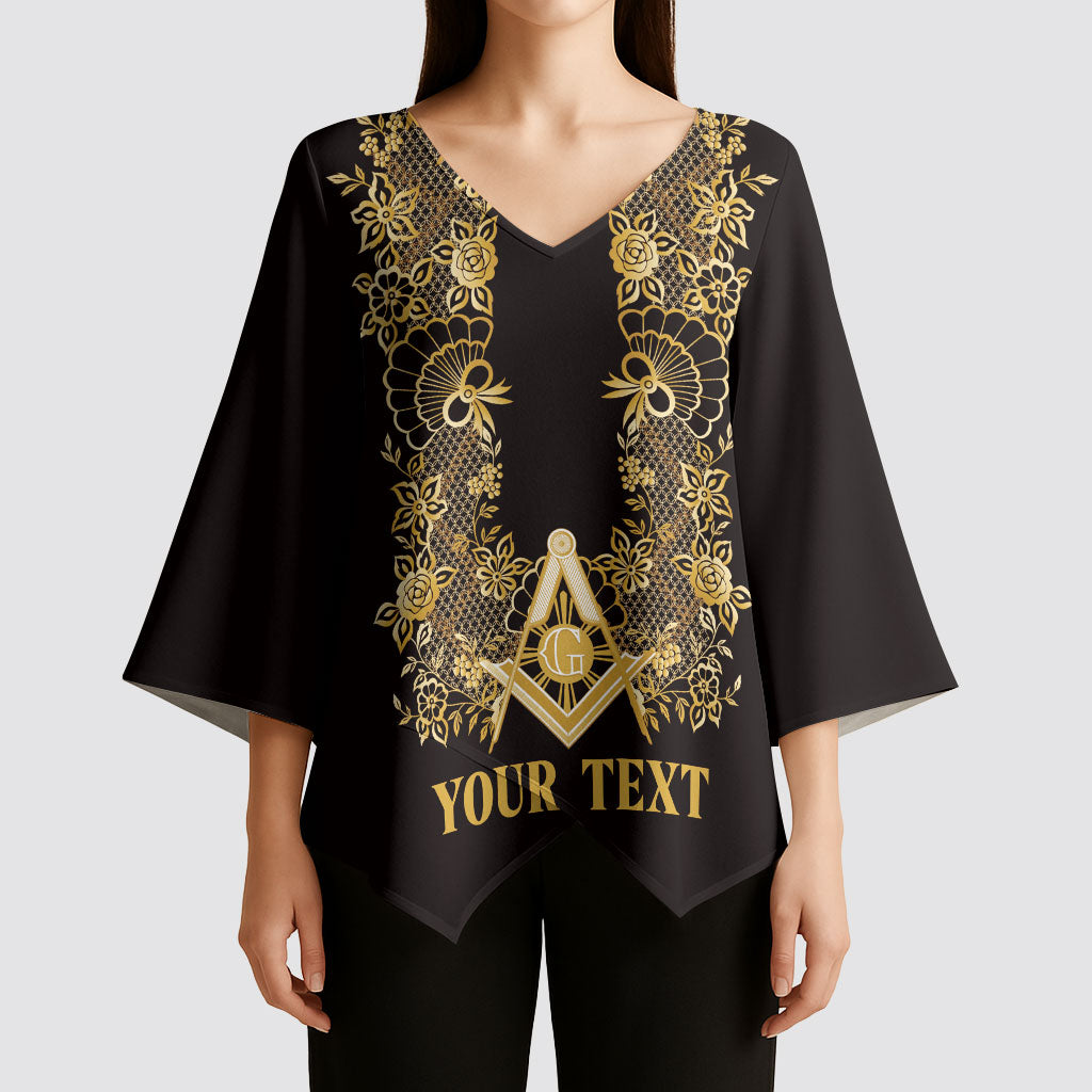 Personalised Filipino Freemasonry Kimono Sleeve Blouse Masonic Barong Tagalog Inspired Ivory White LT14 - Polynesian Pride