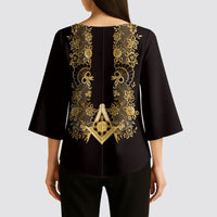 Personalised Filipino Freemasonry Kimono Sleeve Blouse Masonic Barong Tagalog Inspired Ivory White LT14 - Polynesian Pride