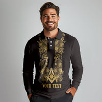 Personalised Filipino Freemasonry Long Sleeve Polo Shirt Masonic Barong Tagalog Inspired Ivory White LT14 - Polynesian Pride
