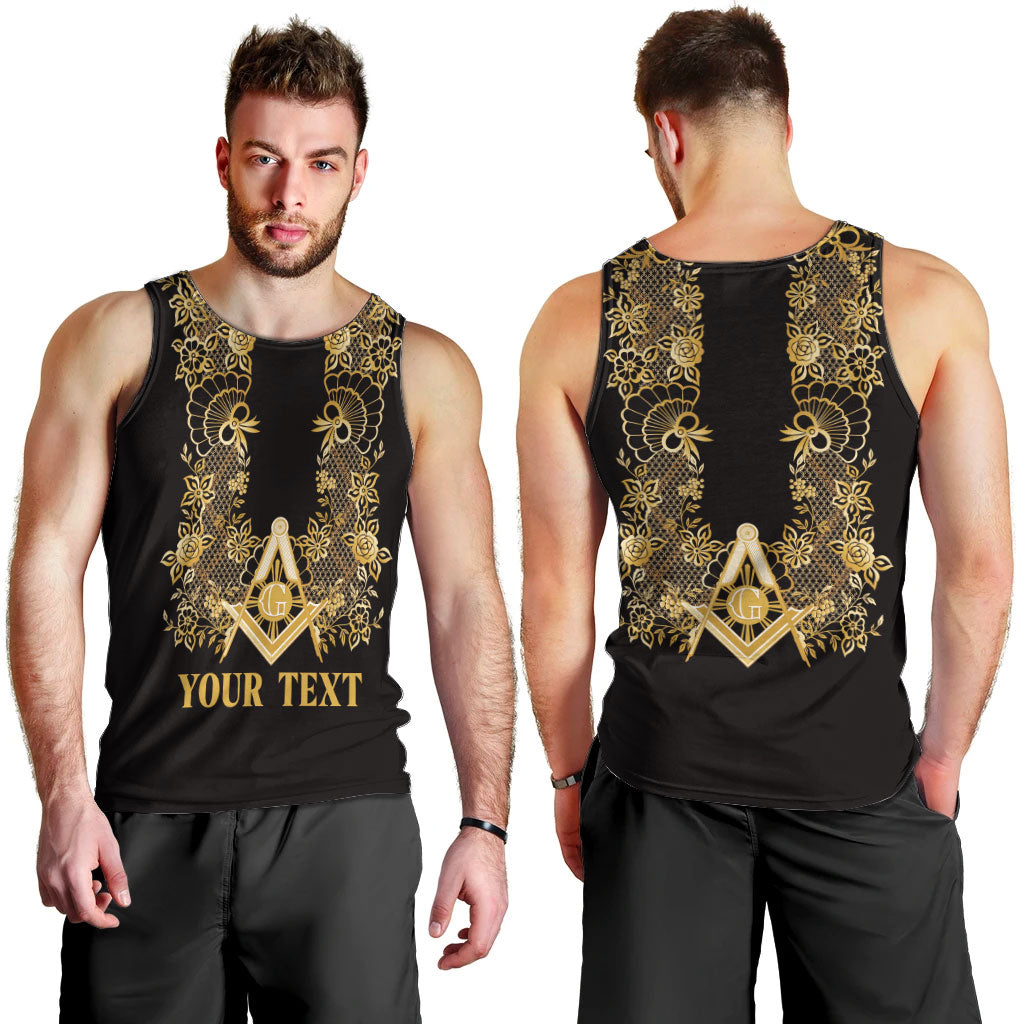Personalised Filipino Freemasonry Men Tank Top Masonic Barong Tagalog Inspired Ivory White LT14 - Polynesian Pride