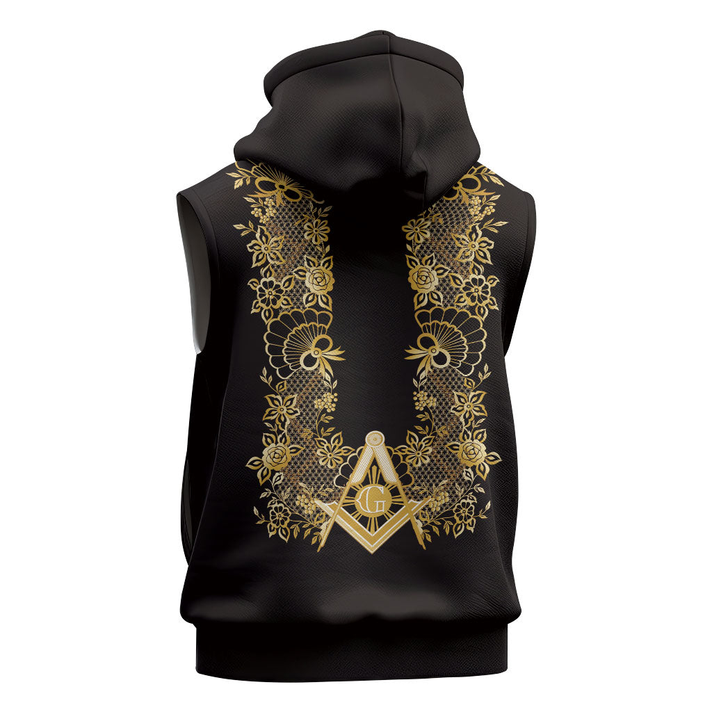 Personalised Filipino Freemasonry Sleeveless Hoodie Masonic Barong Tagalog Inspired Ivory White LT14 - Polynesian Pride