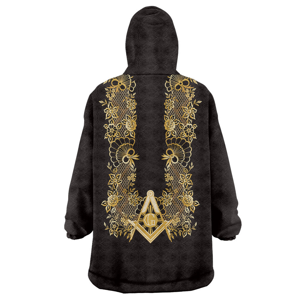 Personalised Filipino Freemasonry Wearable Blanket Hoodie Masonic Barong Tagalog Inspired Ivory White LT14 - Polynesian Pride