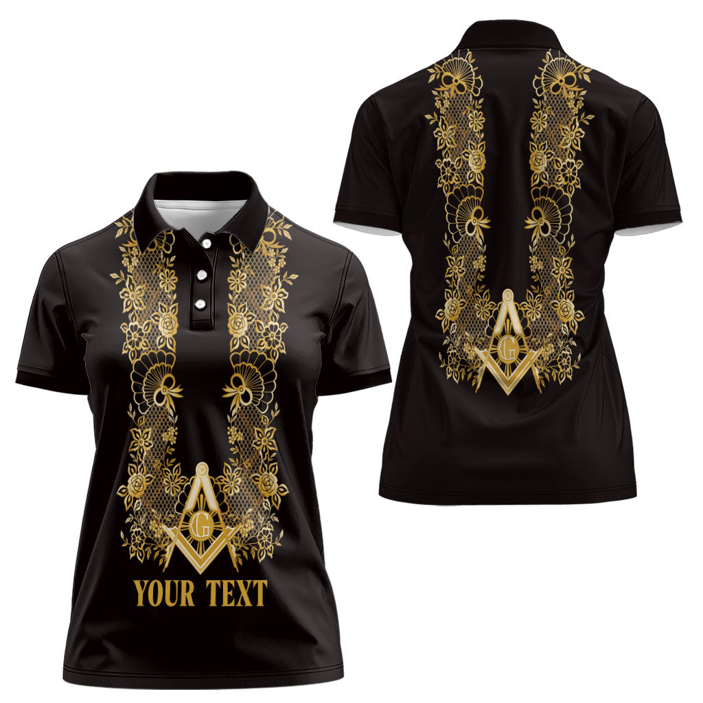 Personalised Filipino Freemasonry Women Polo Shirt Masonic Barong Tagalog Inspired Ivory White LT14 - Polynesian Pride