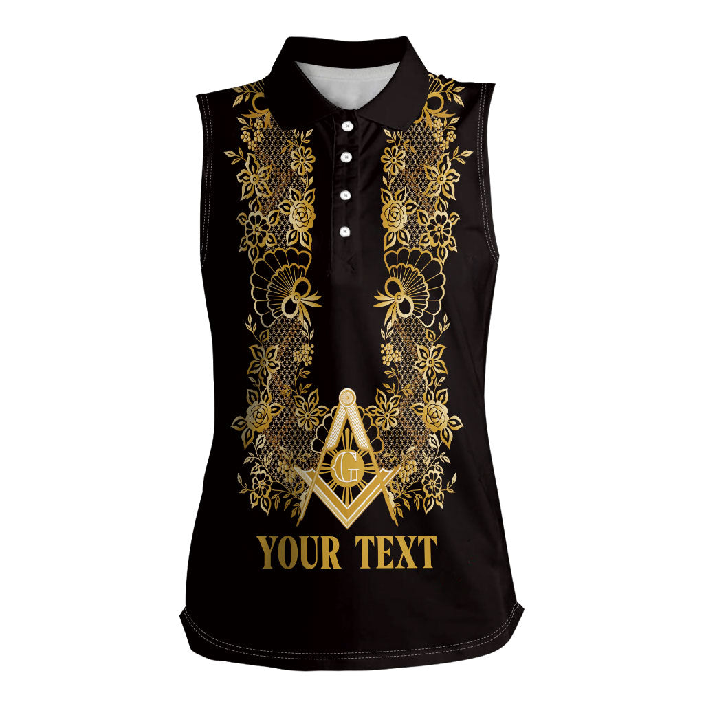 Personalised Filipino Freemasonry Women Sleeveless Polo Shirt Masonic Barong Tagalog Inspired Ivory White LT14 Female Ivory White - Polynesian Pride