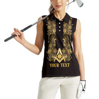 Personalised Filipino Freemasonry Women Sleeveless Polo Shirt Masonic Barong Tagalog Inspired Ivory White LT14 - Polynesian Pride