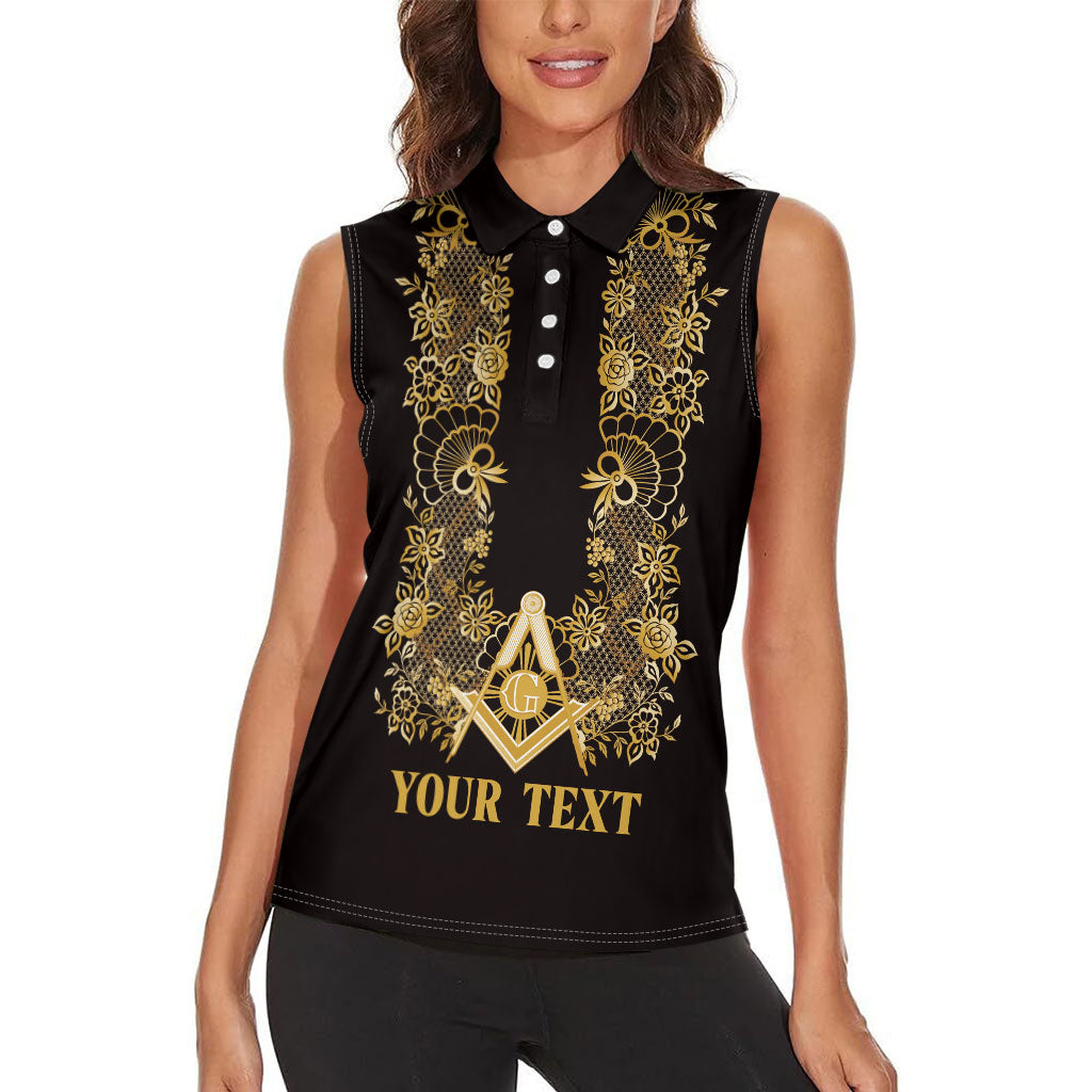 Personalised Filipino Freemasonry Women Sleeveless Polo Shirt Masonic Barong Tagalog Inspired Ivory White LT14 - Polynesian Pride