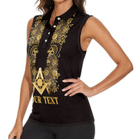 Personalised Filipino Freemasonry Women Sleeveless Polo Shirt Masonic Barong Tagalog Inspired Ivory White LT14 - Polynesian Pride